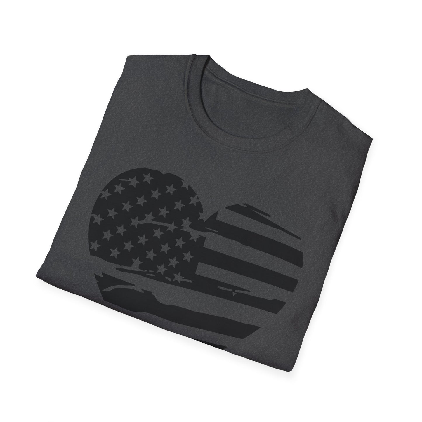 American Heart B&W - Unisex Softstyle T-Shirt