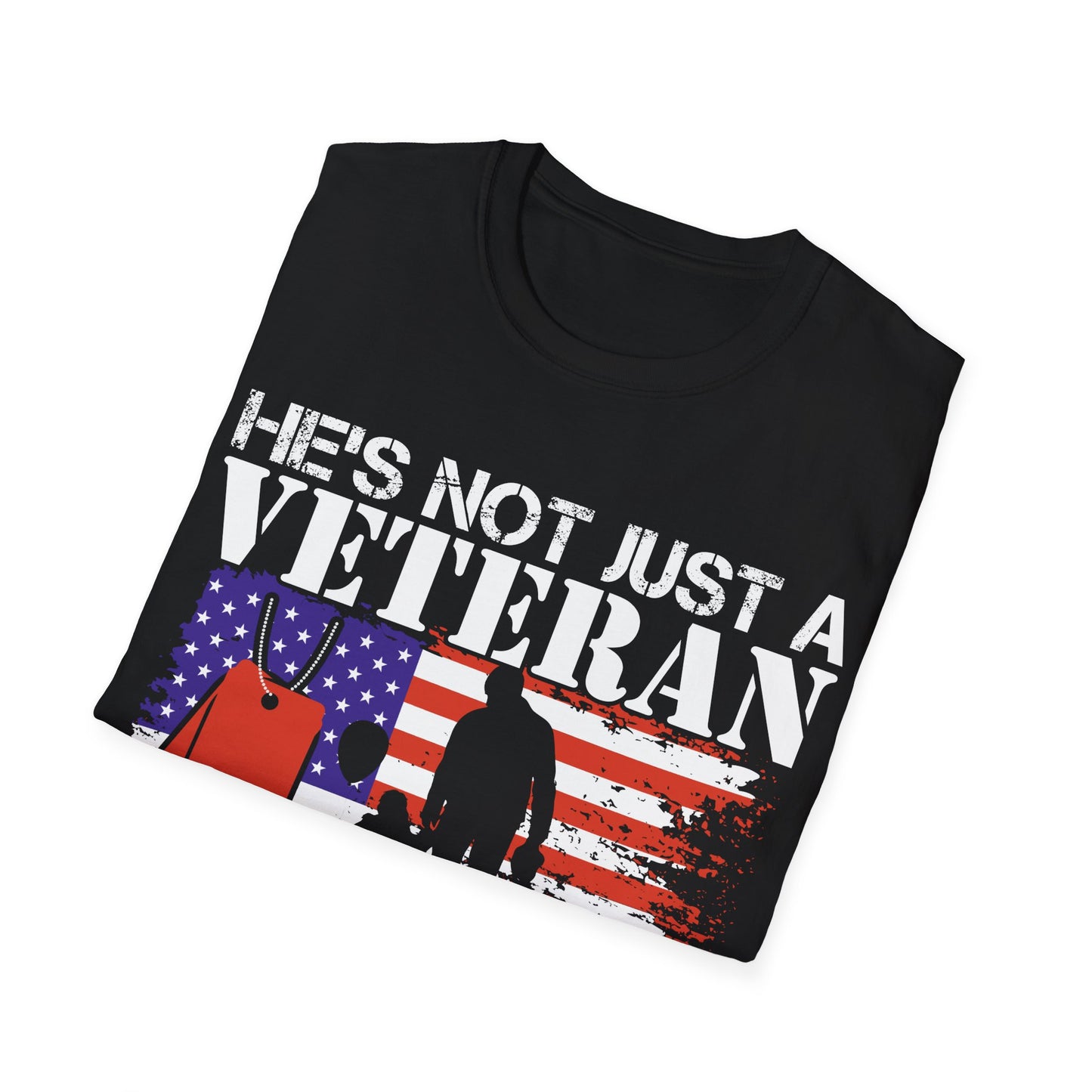 Not Just A Veteran - Dad - Unisex Softstyle T-Shirt