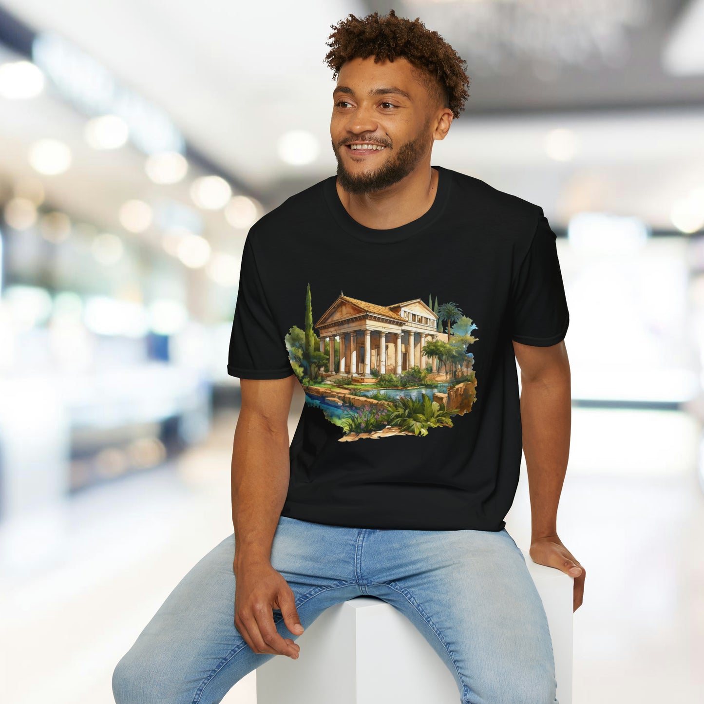 Ancient Bldg 3 - Unisex Softstyle T-Shirt