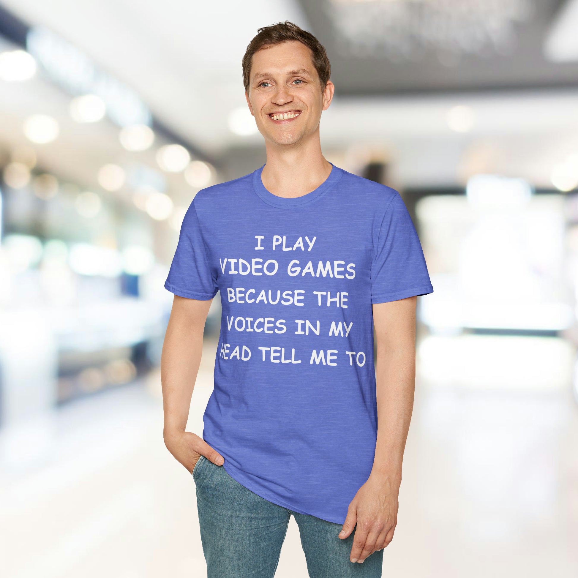 I Play Video Games - White - Unisex Softstyle T-Shirt - Pacific Sky Games