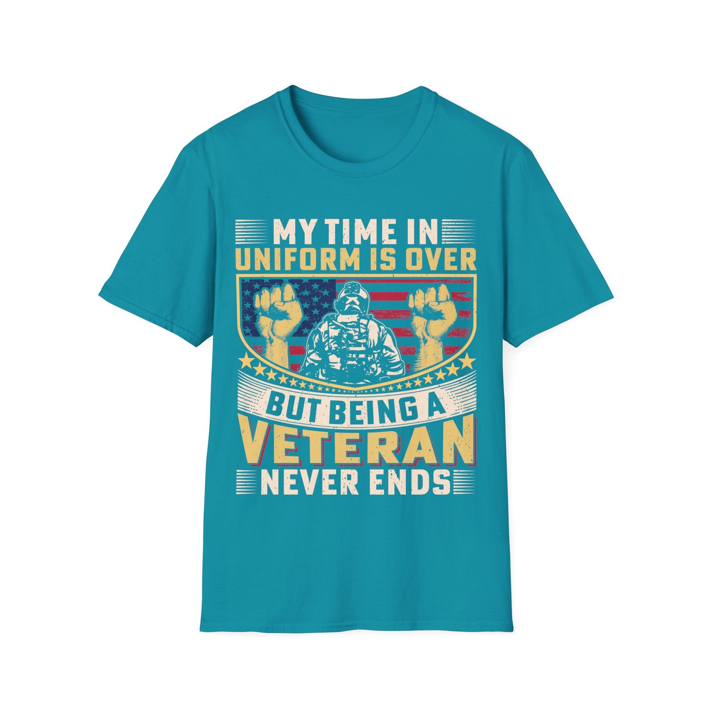 Being A Veteran Never Ends - Unisex Softstyle T-Shirt
