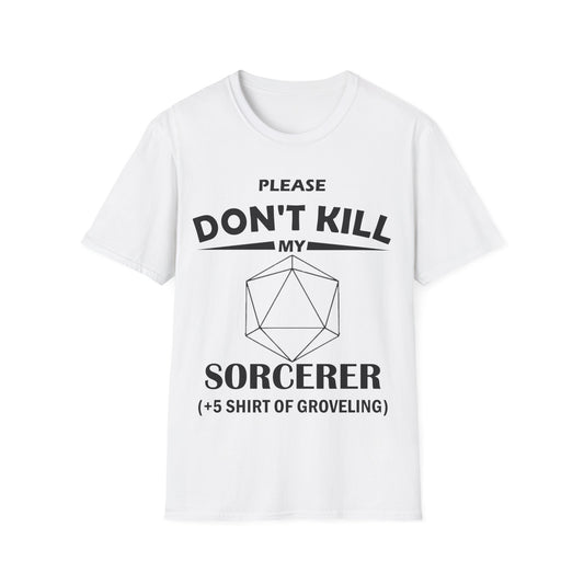 Please Don't Kill My Sorcerer - Black - Unisex Softstyle T-Shirt