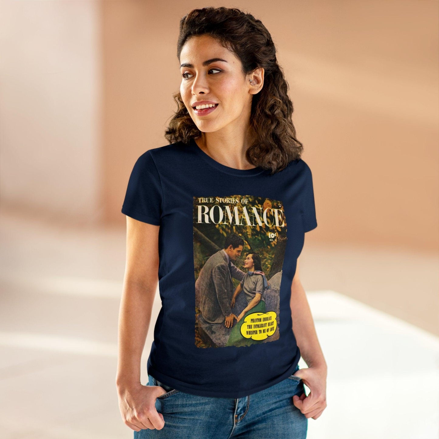 True Stories of Romance - Women's Midweight Cotton Tee - Pacific Sky Games