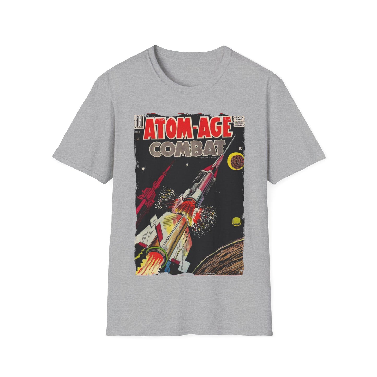 Atom-Age Combat No.3 - Unisex Softstyle T-Shirt