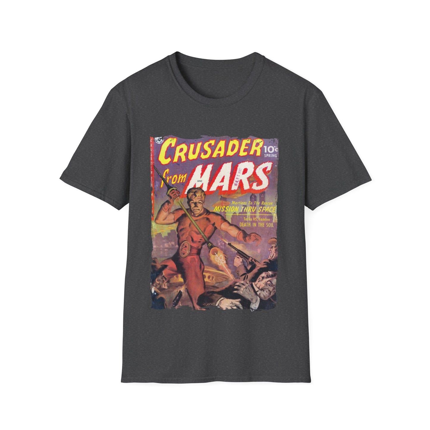 Crusader from Mars 1 - Unisex Softstyle T-Shirt - Pacific Sky Games