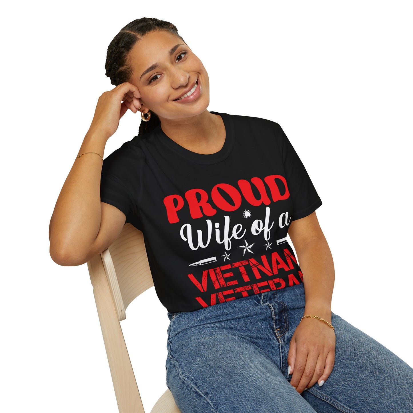 Proud Wife - Vietnam Veteran - Unisex Softstyle T-Shirt