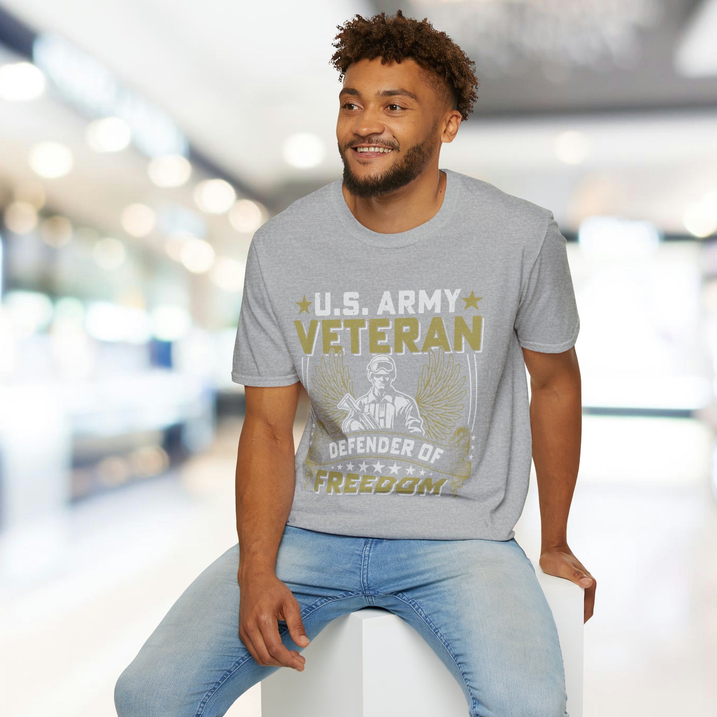 Army - Defender of Freedom - Unisex Softstyle T-Shirt