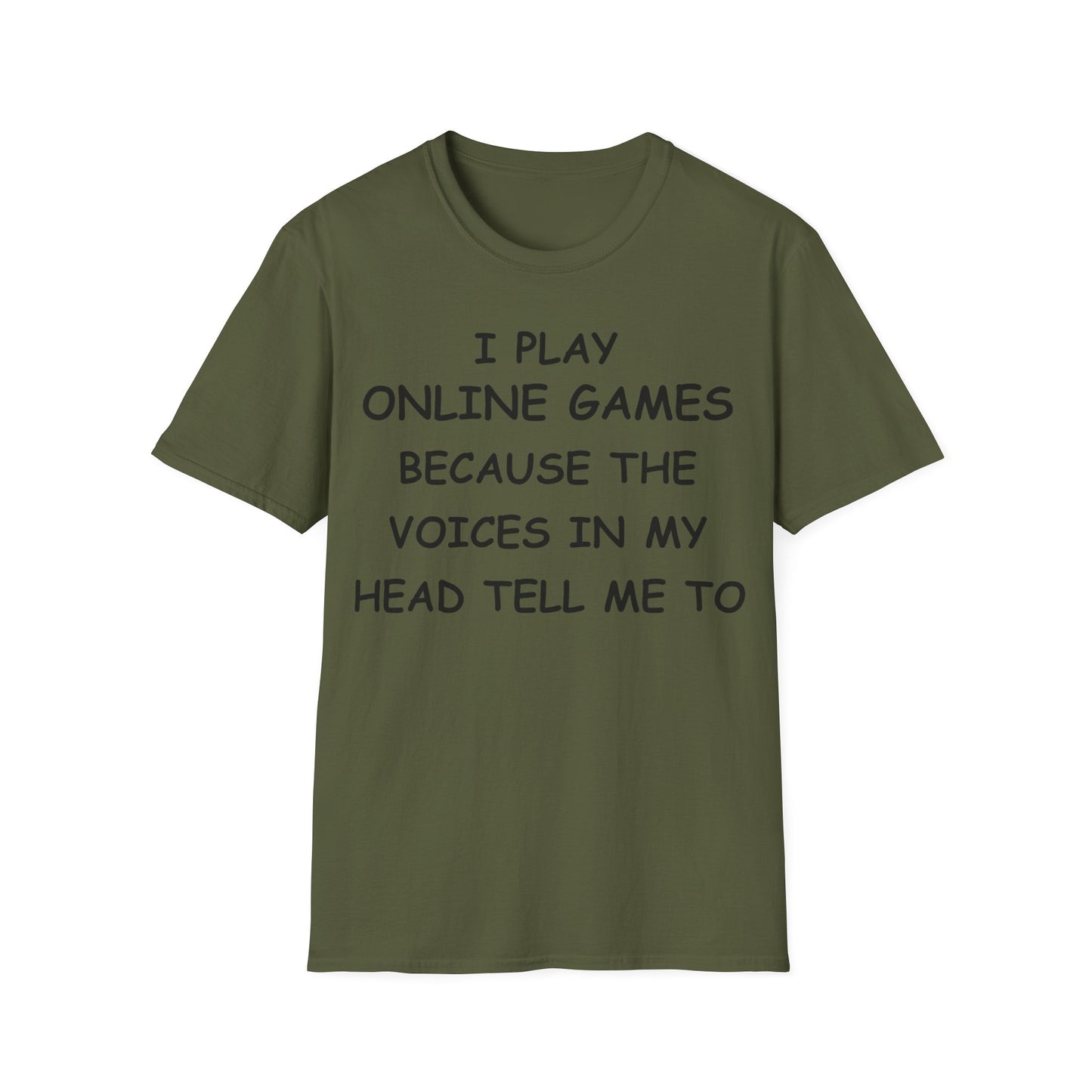 I Play Online Games - Black - Unisex Softstyle T-Shirt