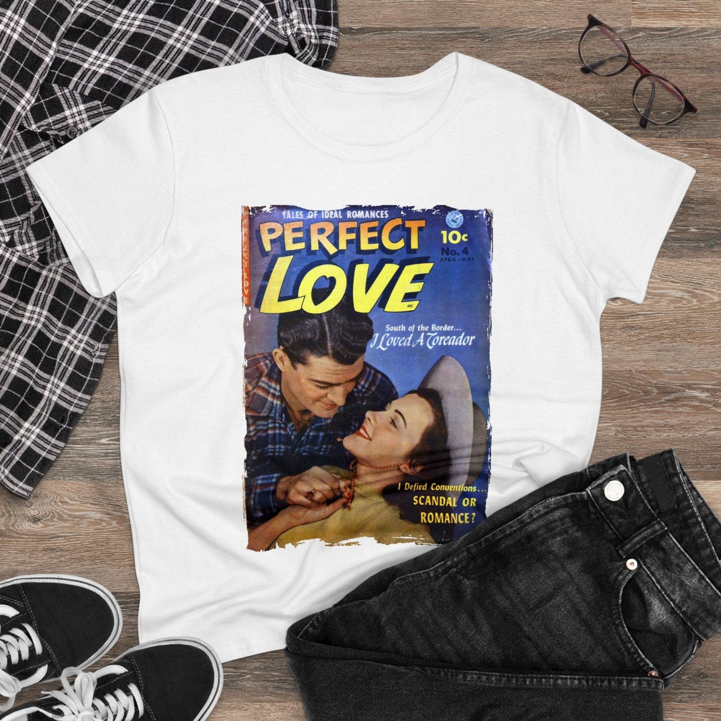 Perfect Love Apr 1952 - Women's Midweight Cotton Tee - Pacific Sky Games