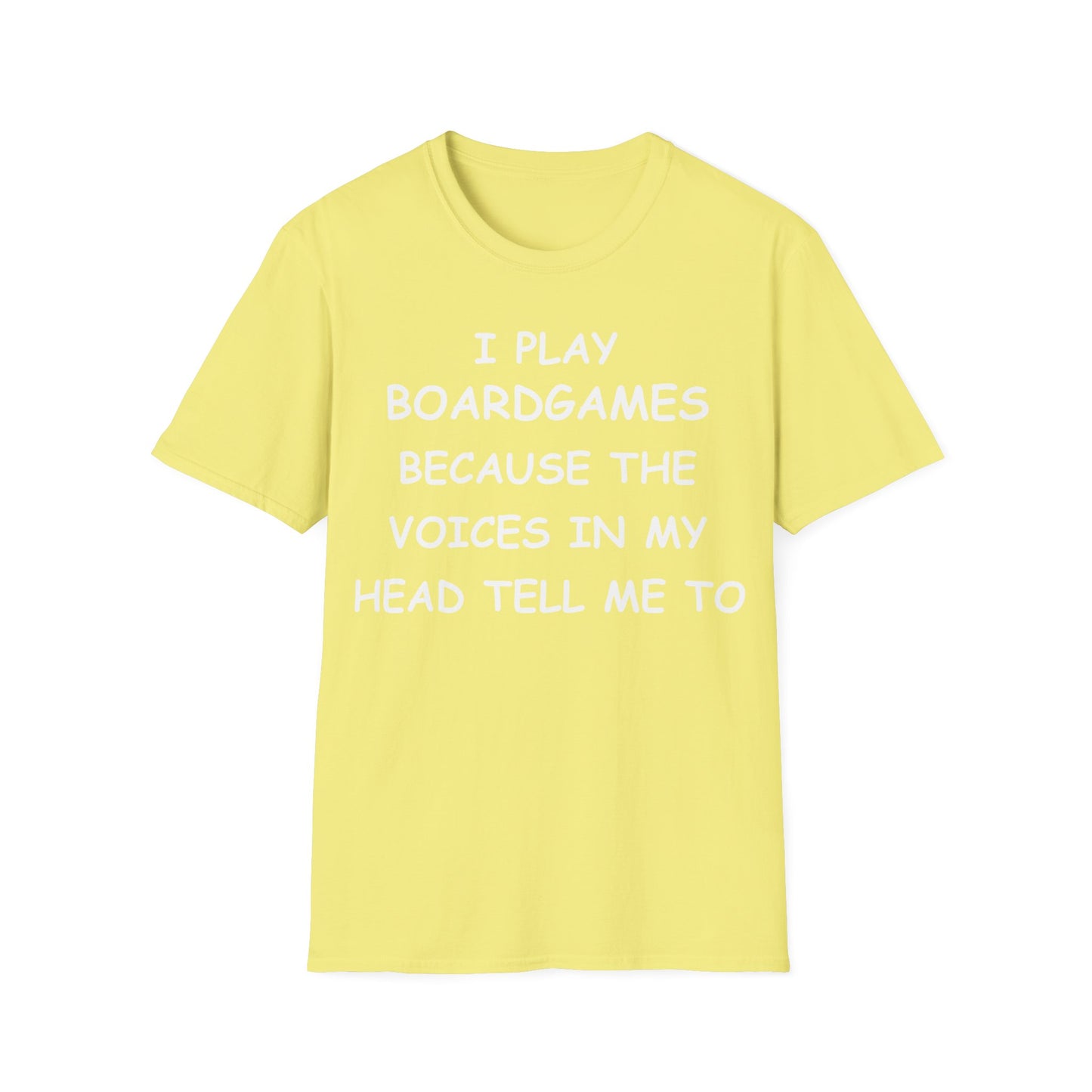 I Play Boardgames - White - Unisex Softstyle T-Shirt