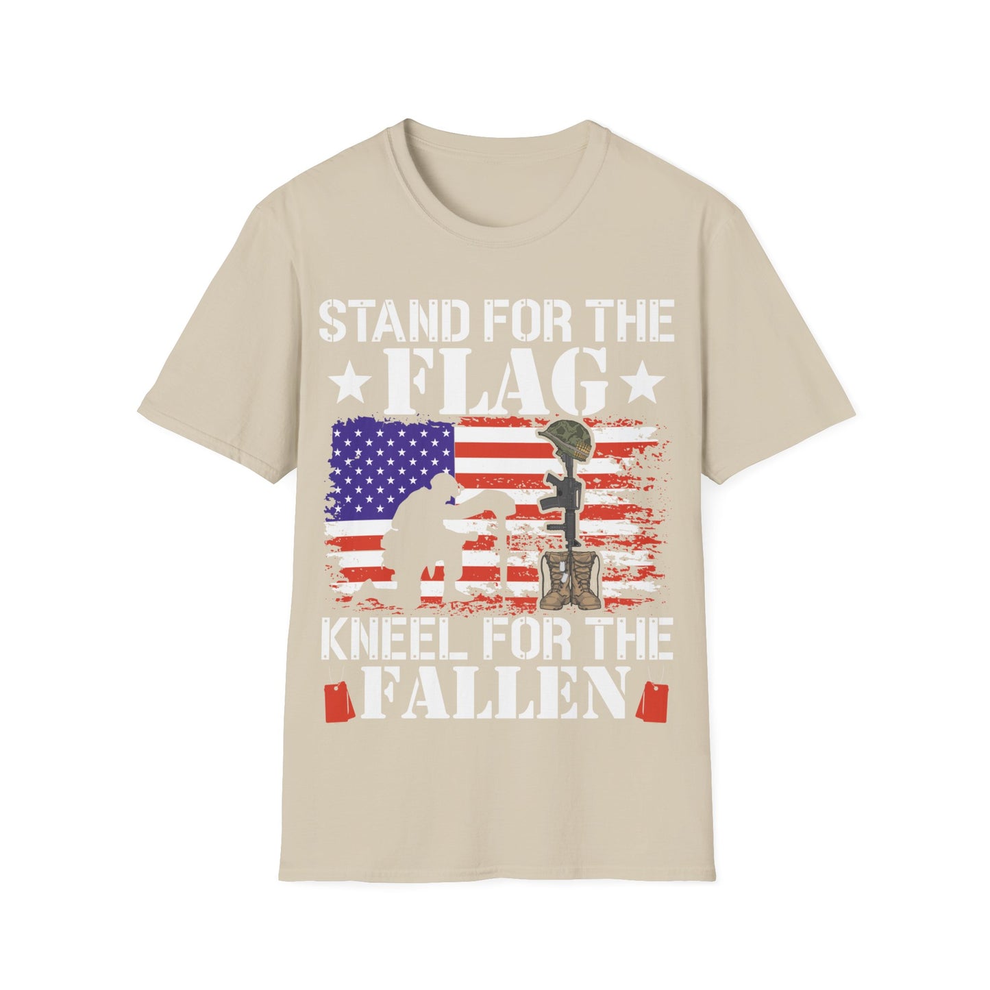 Kneel For The Fallen - Unisex Softstyle T-Shirt