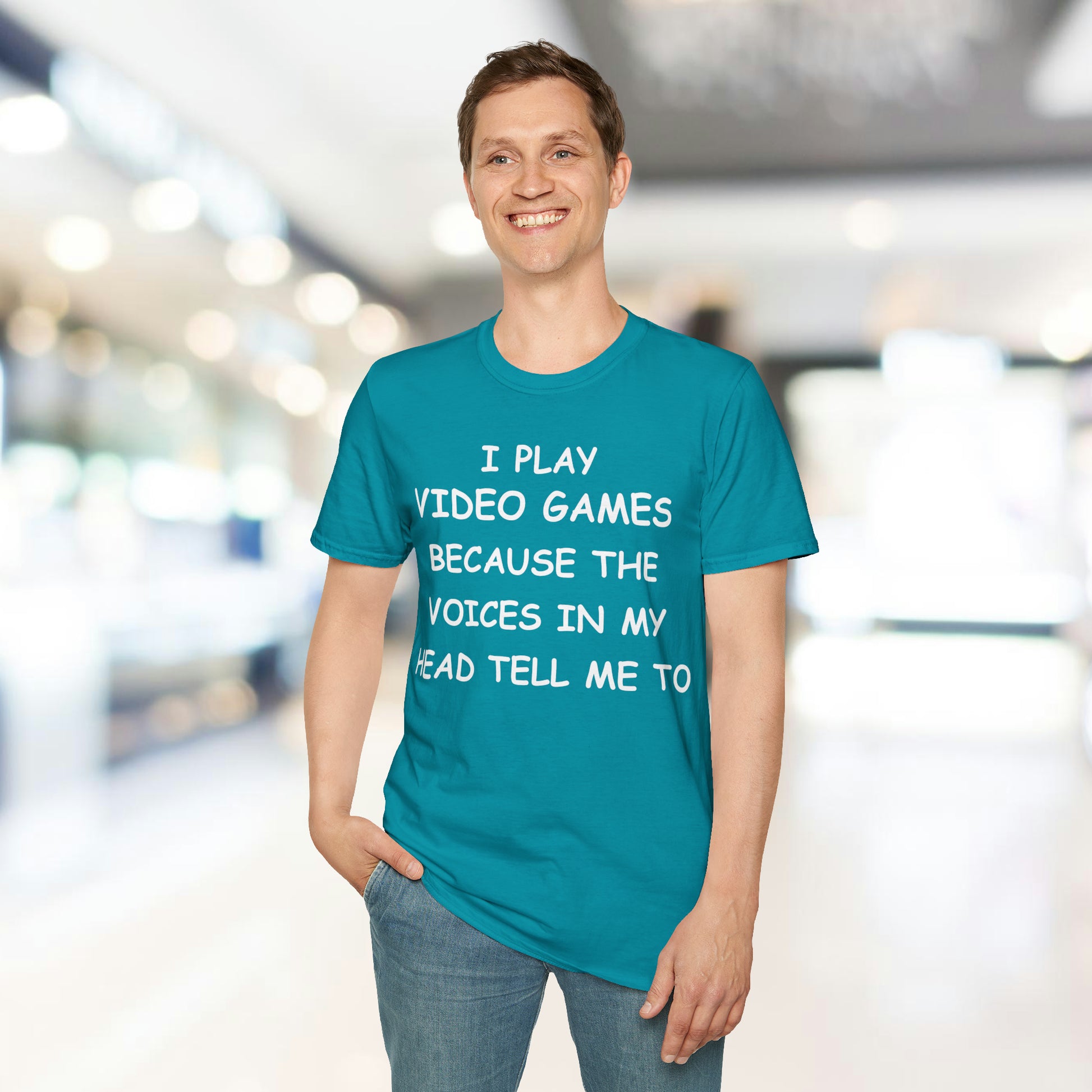 I Play Video Games - White - Unisex Softstyle T-Shirt - Pacific Sky Games