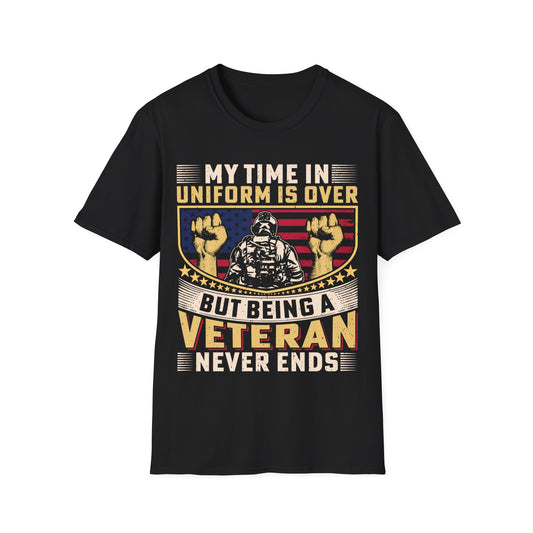 Being A Veteran Never Ends - Unisex Softstyle T-Shirt