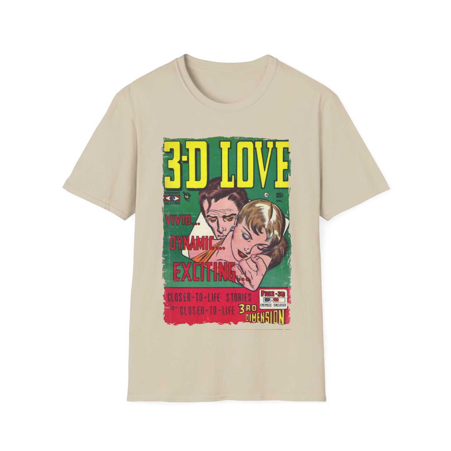 3-D Love - Unisex Softstyle T-Shirt