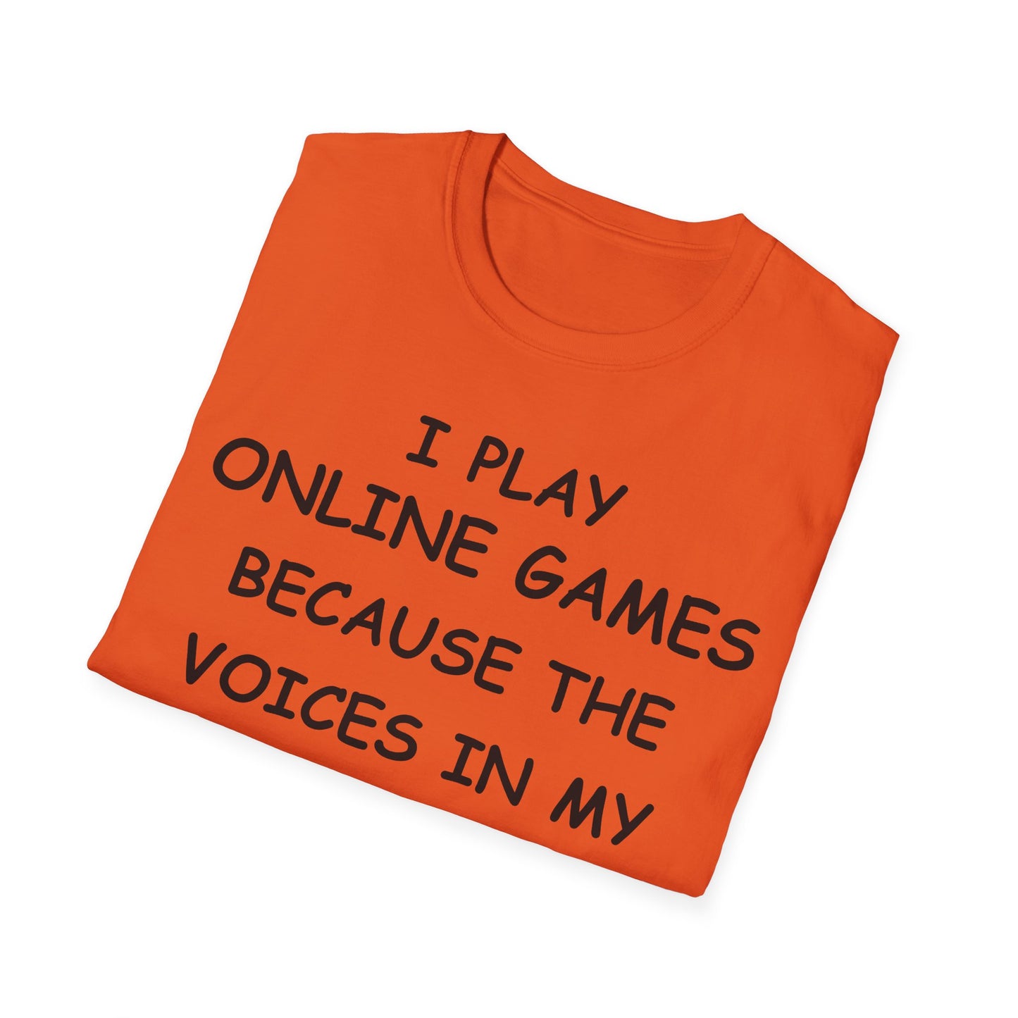 I Play Online Games - Black - Unisex Softstyle T-Shirt