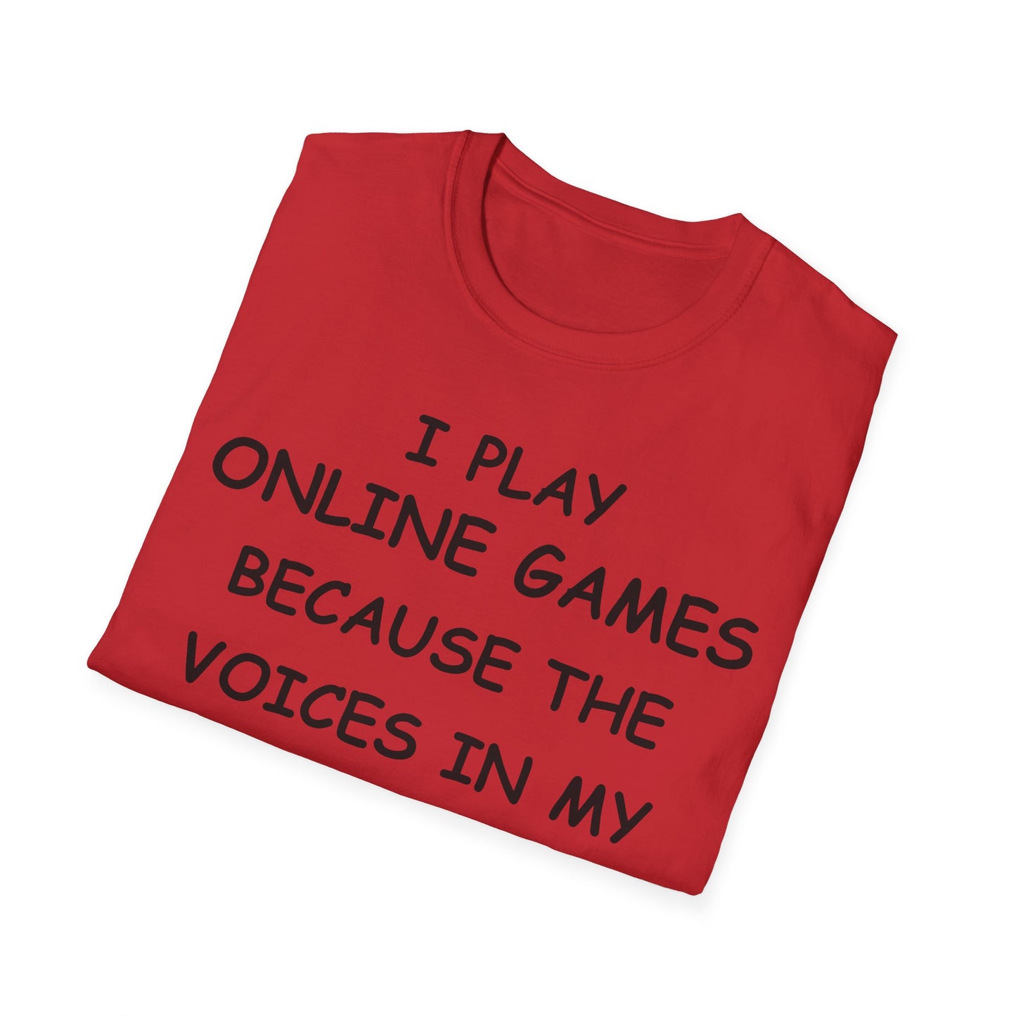 I Play Online Games - Black - Unisex Softstyle T-Shirt