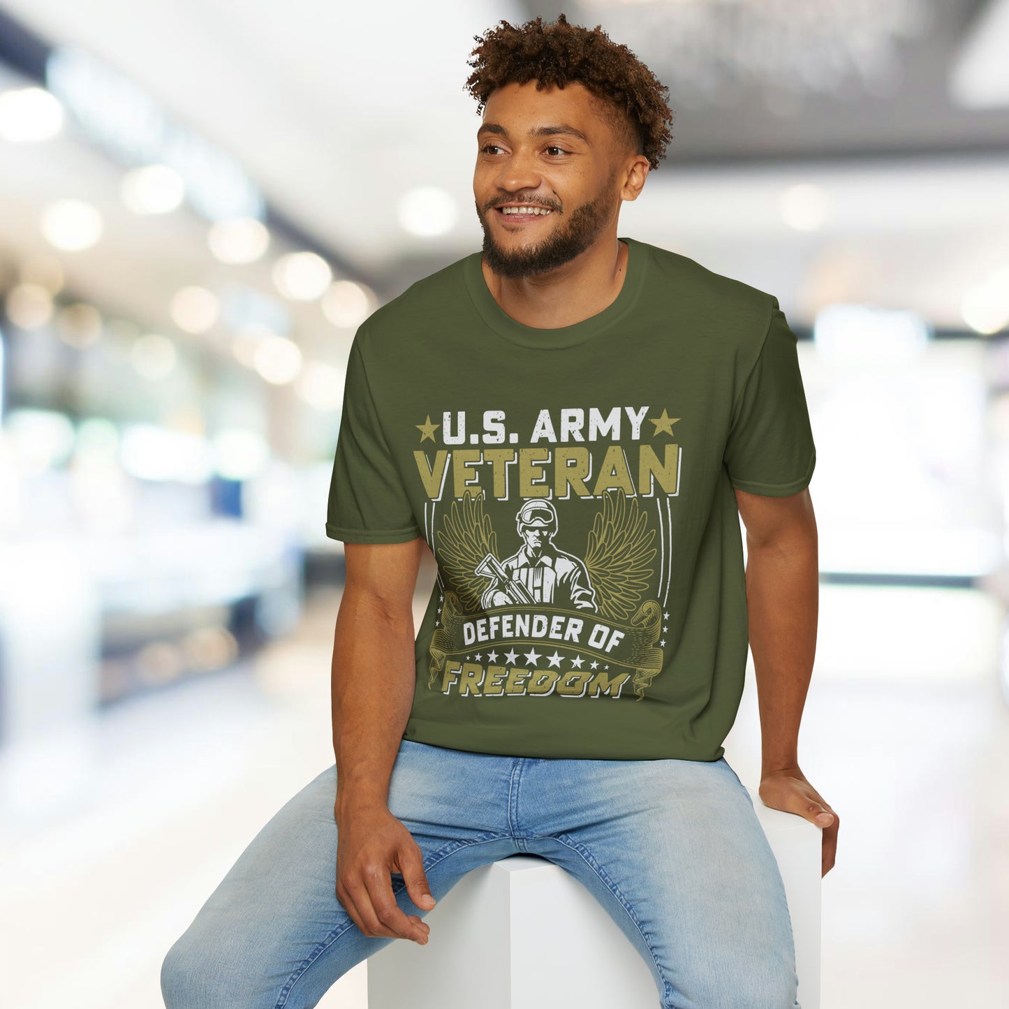 Army - Defender of Freedom - Unisex Softstyle T-Shirt