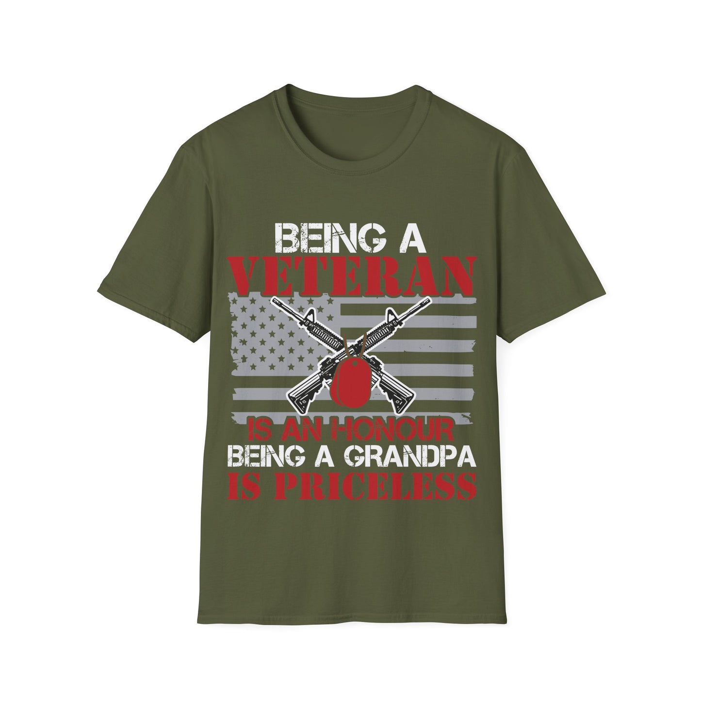 Veteran - Grandpa Priceless - Unisex Softstyle T-Shirt