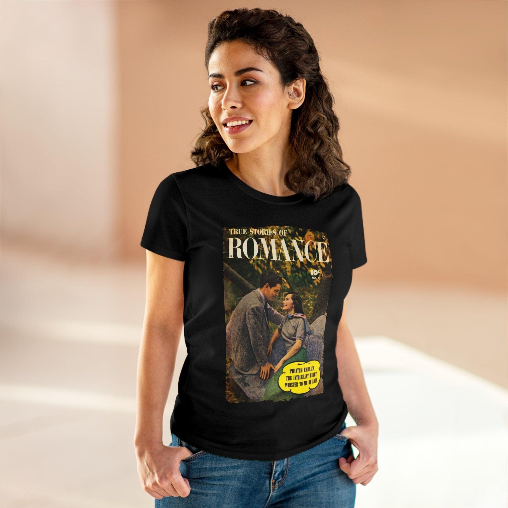 True Stories of Romance - Women's Midweight Cotton Tee - Pacific Sky Games