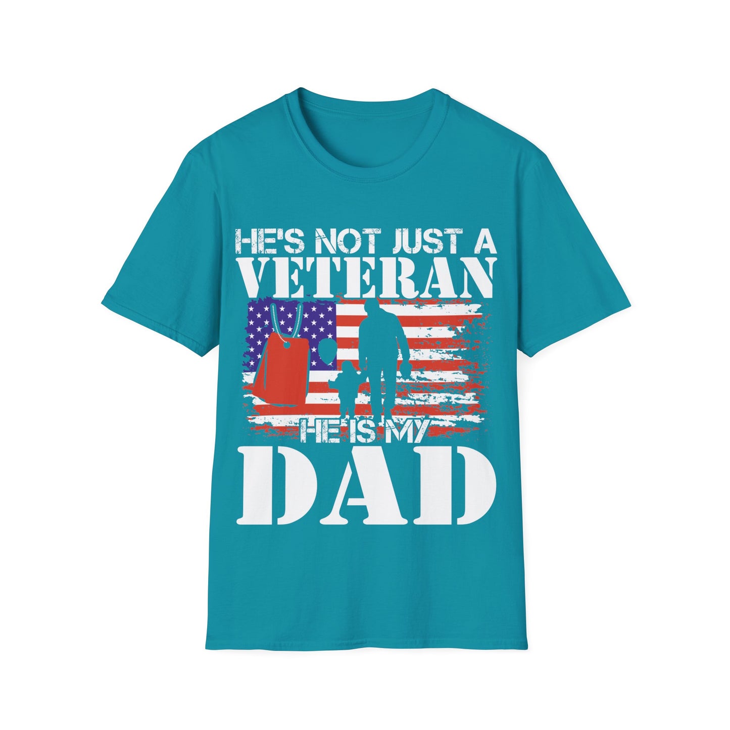 Not Just A Veteran - Dad - Unisex Softstyle T-Shirt