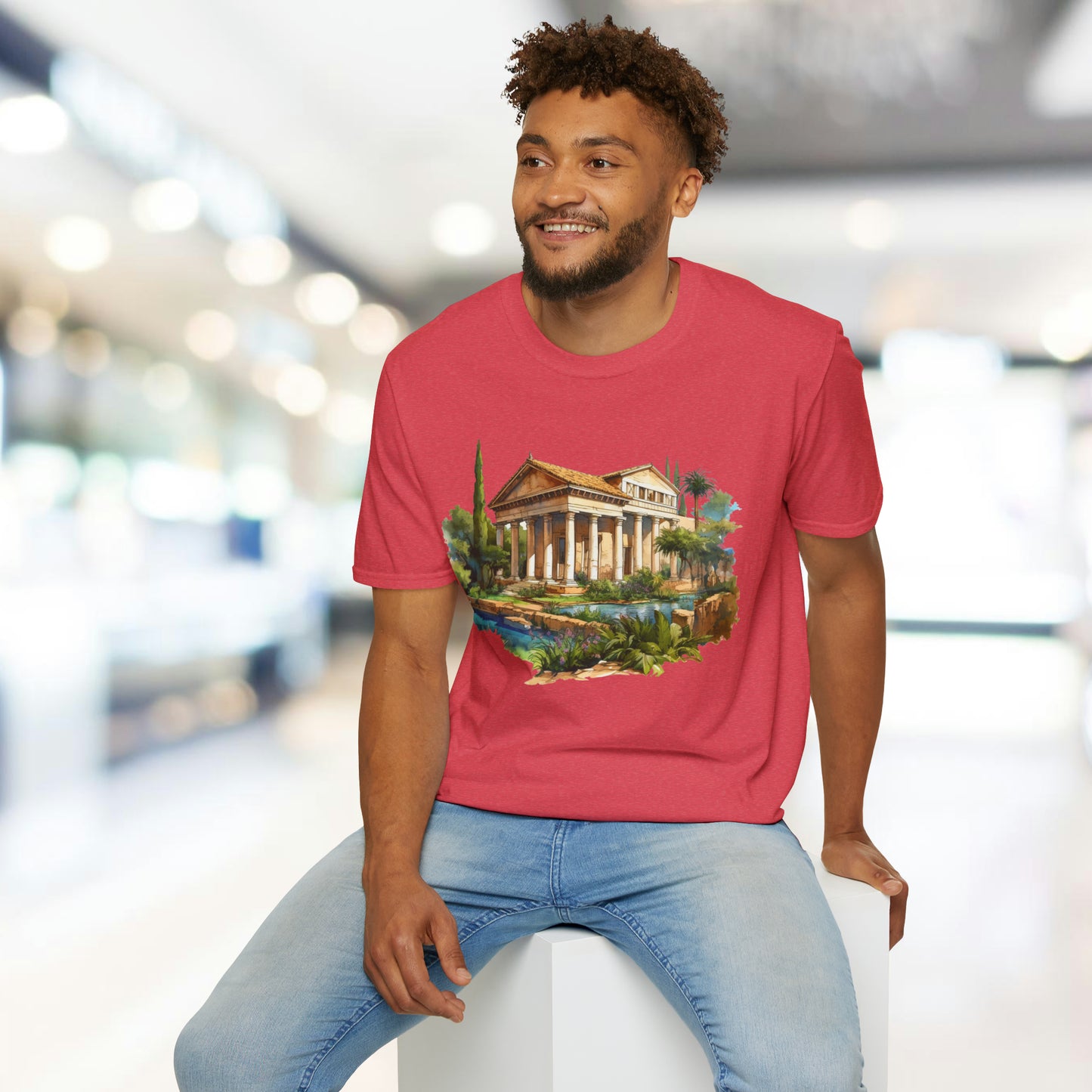 Ancient Bldg 3 - Unisex Softstyle T-Shirt