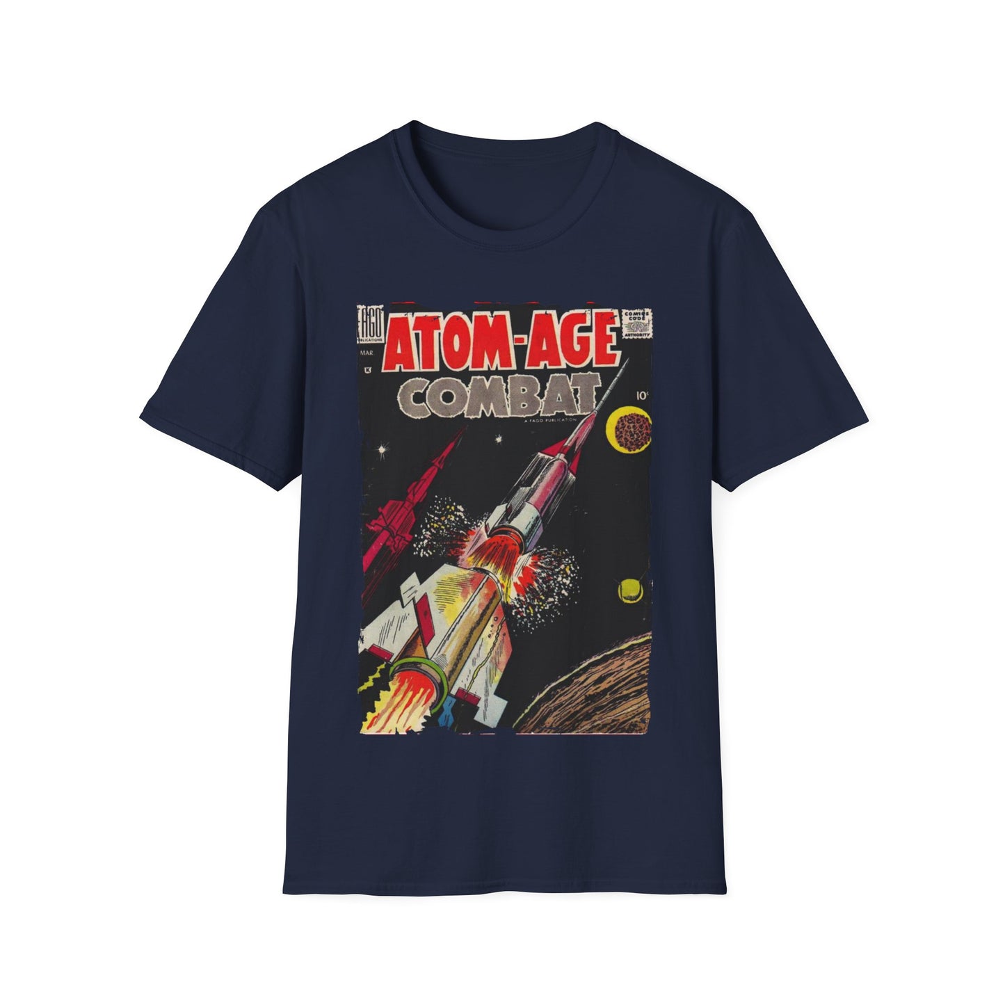 Atom-Age Combat No.3 - Unisex Softstyle T-Shirt