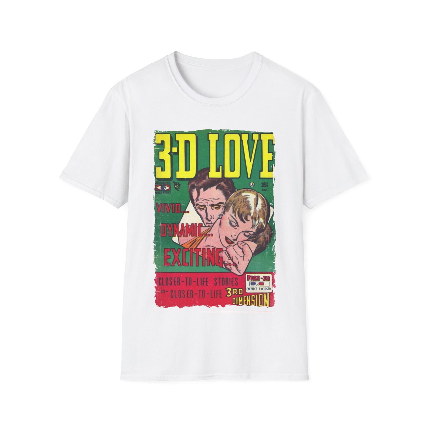 3-D Love - Unisex Softstyle T-Shirt