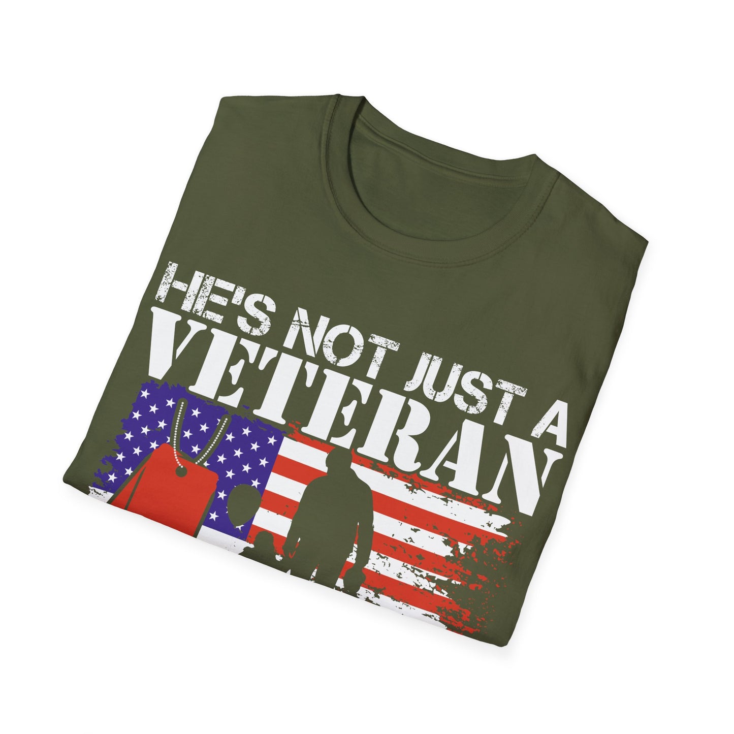 Not Just A Veteran - Dad - Unisex Softstyle T-Shirt