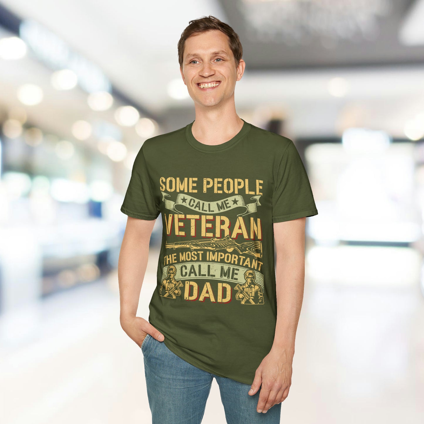 Some People Call Me Veteran - Dad - Unisex Softstyle T-Shirt