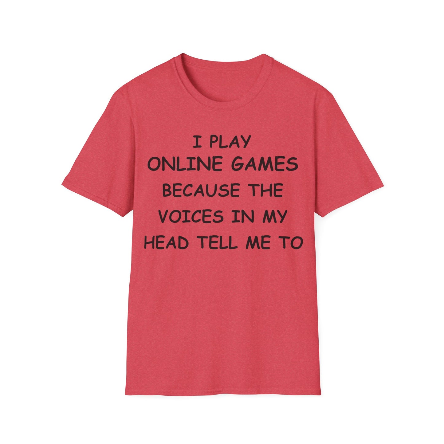 I Play Online Games - Black - Unisex Softstyle T-Shirt