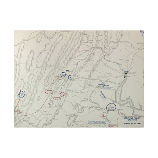 American Civil War Jackson's Valley Campaign - Situation 20 May 1862