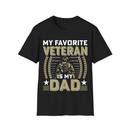 Favorite Veteran - Dad - Unisex Softstyle T-Shirt - Pacific Sky Games