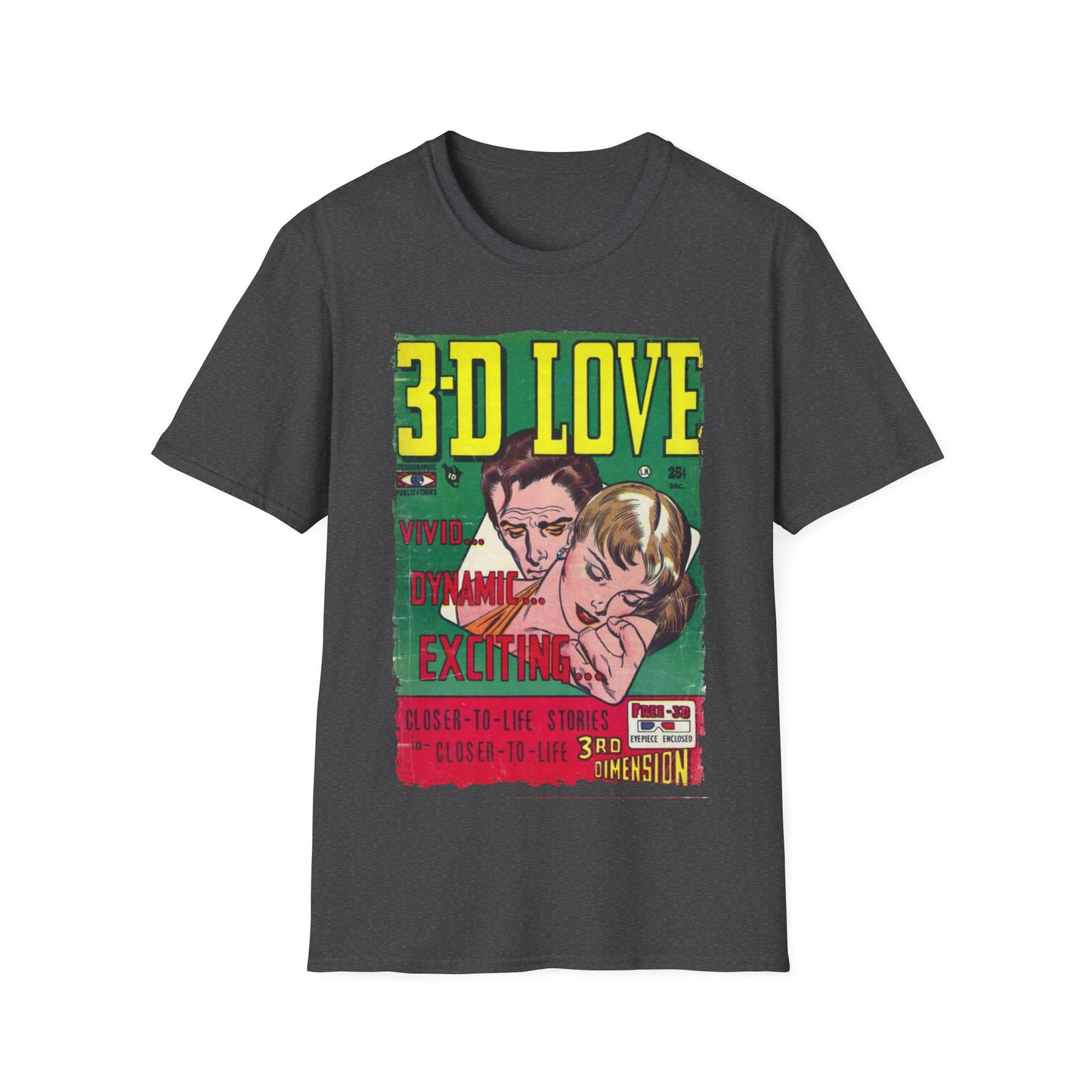 3-D Love - Unisex Softstyle T-Shirt