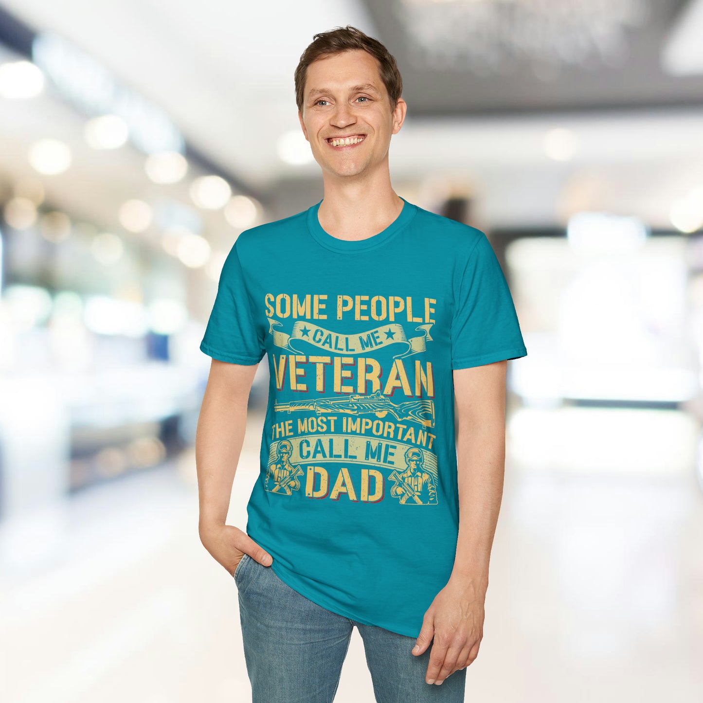 Some People Call Me Veteran - Dad - Unisex Softstyle T-Shirt