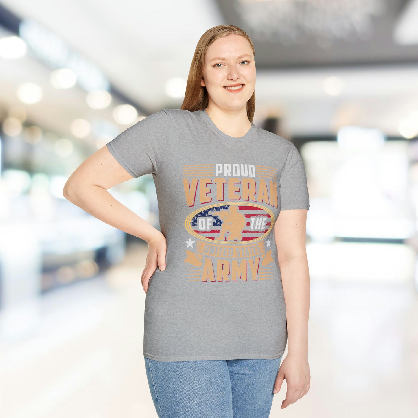 Proud Veteran - Army - Unisex Softstyle T-Shirt - Pacific Sky Games