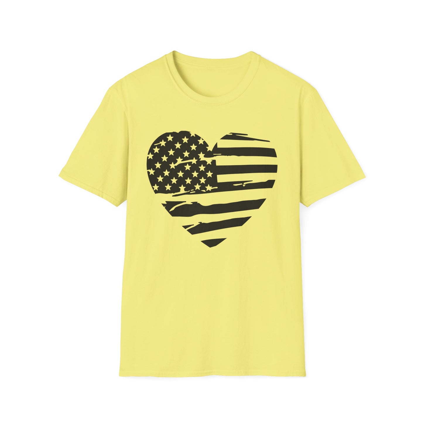 American Heart B&W - Unisex Softstyle T-Shirt