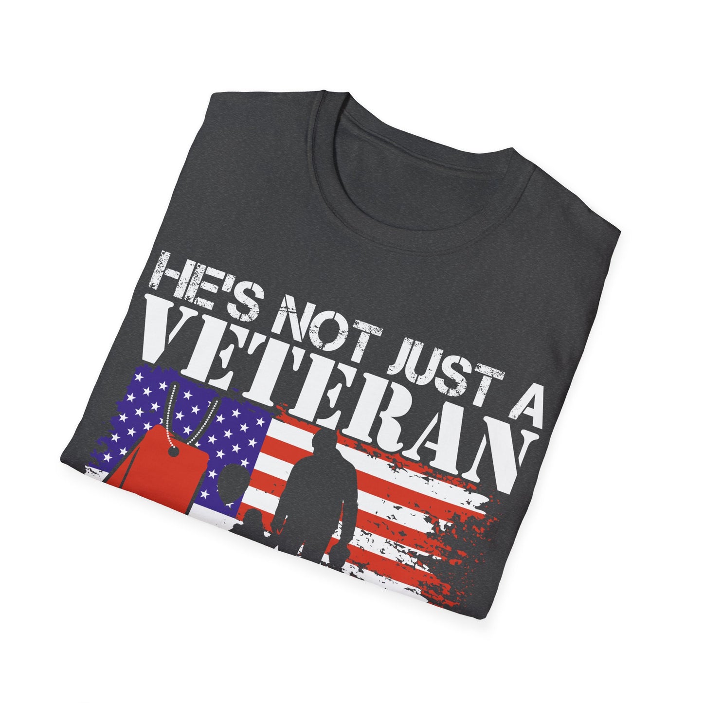 Not Just A Veteran - Dad - Unisex Softstyle T-Shirt