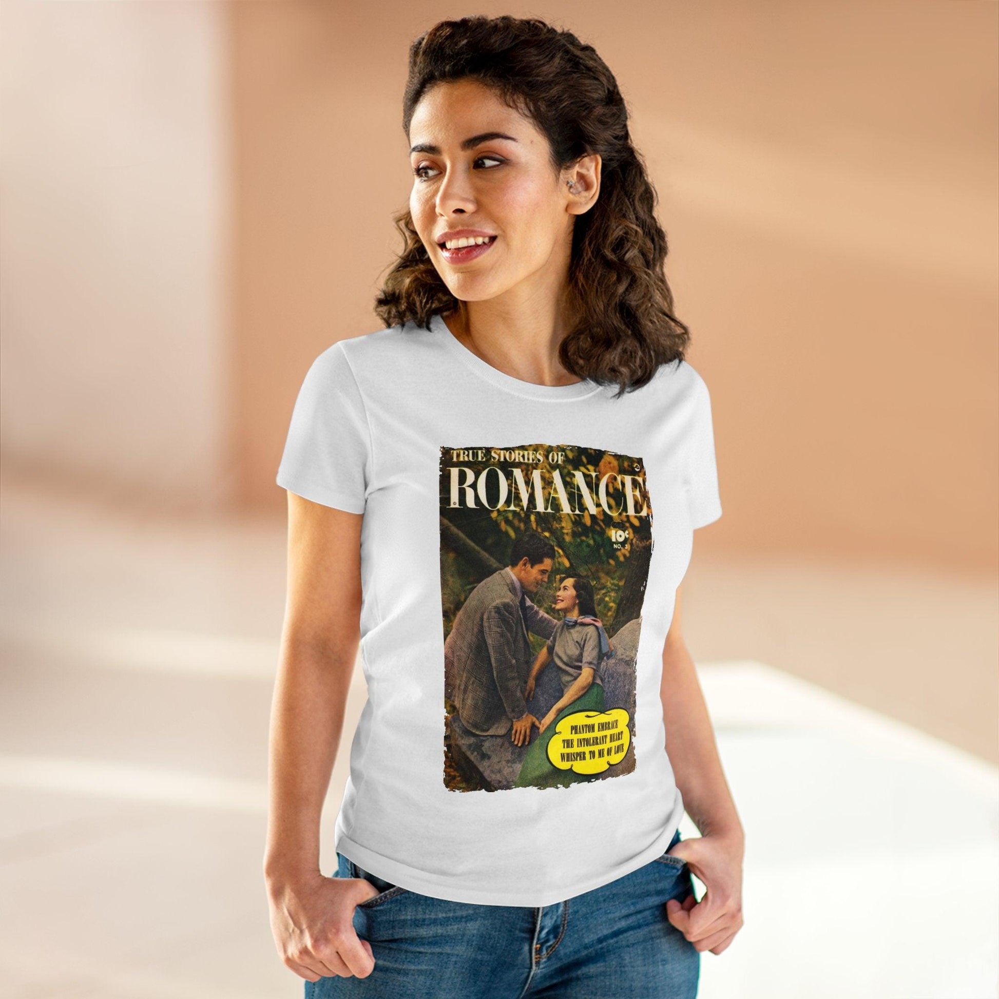 True Stories of Romance - Women's Midweight Cotton Tee - Pacific Sky Games