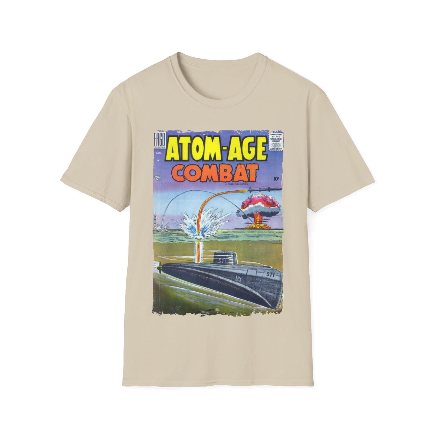 Atom-Age Combat No.2 - Unisex Softstyle T-Shirt