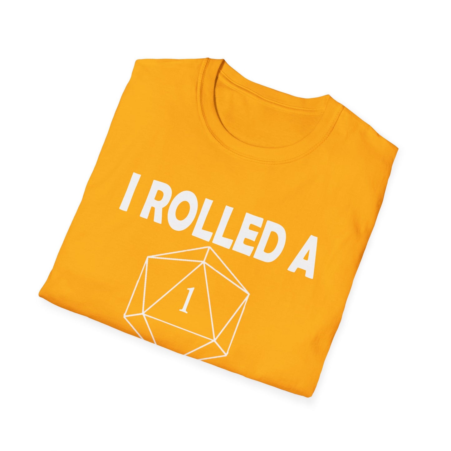 Rolled a 1 for adulting - White - Unisex Softstyle T-Shirt