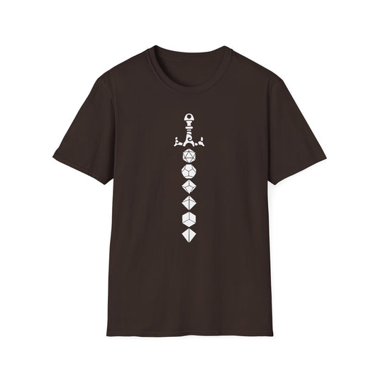 Dice Sword White - Unisex Softstyle T-Shirt