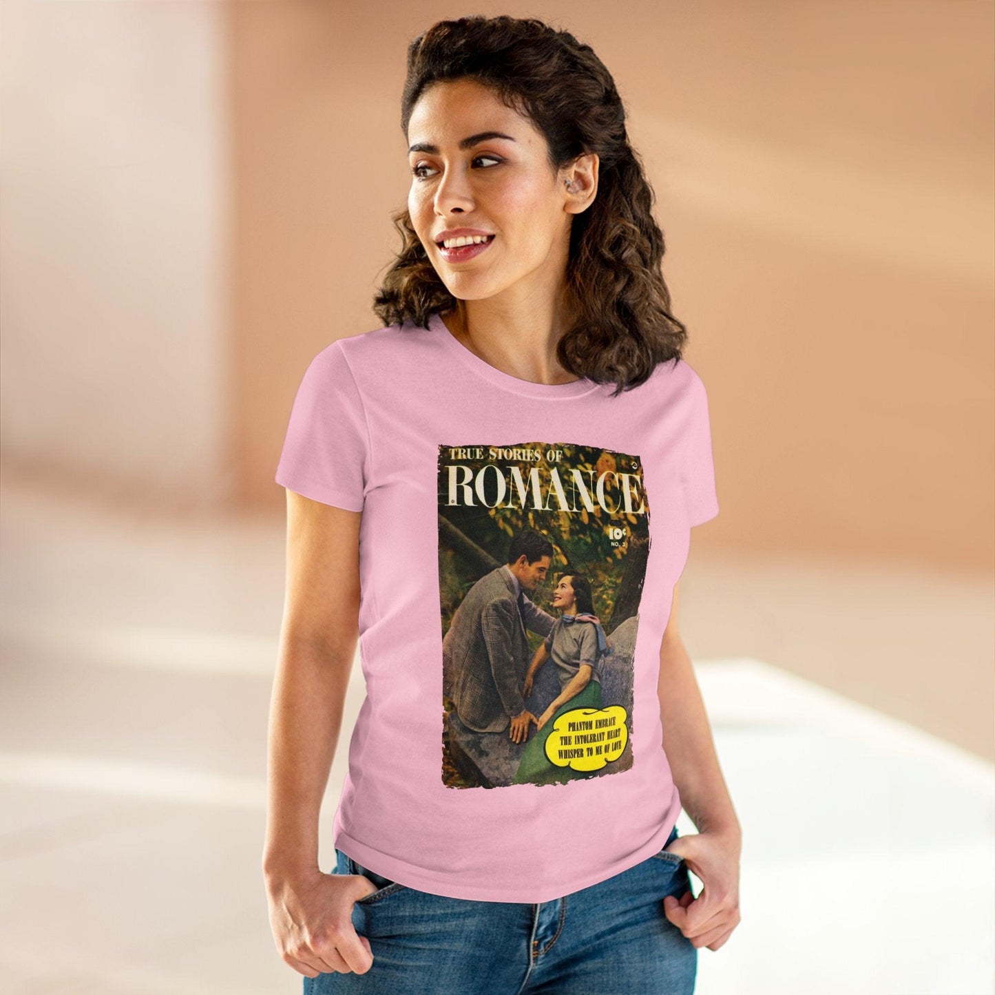 True Stories of Romance - Women's Midweight Cotton Tee - Pacific Sky Games