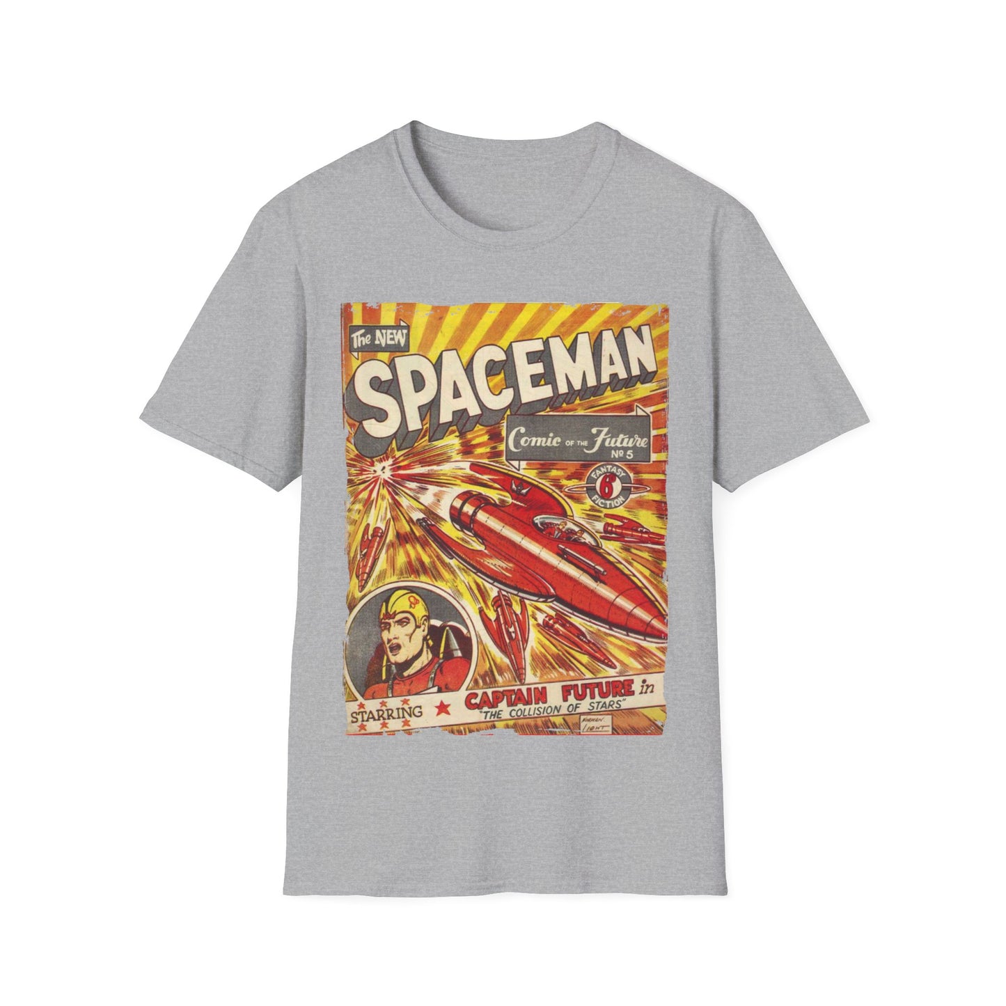 Spaceman No.5 - Unisex Softstyle T-Shirt - Pacific Sky Games