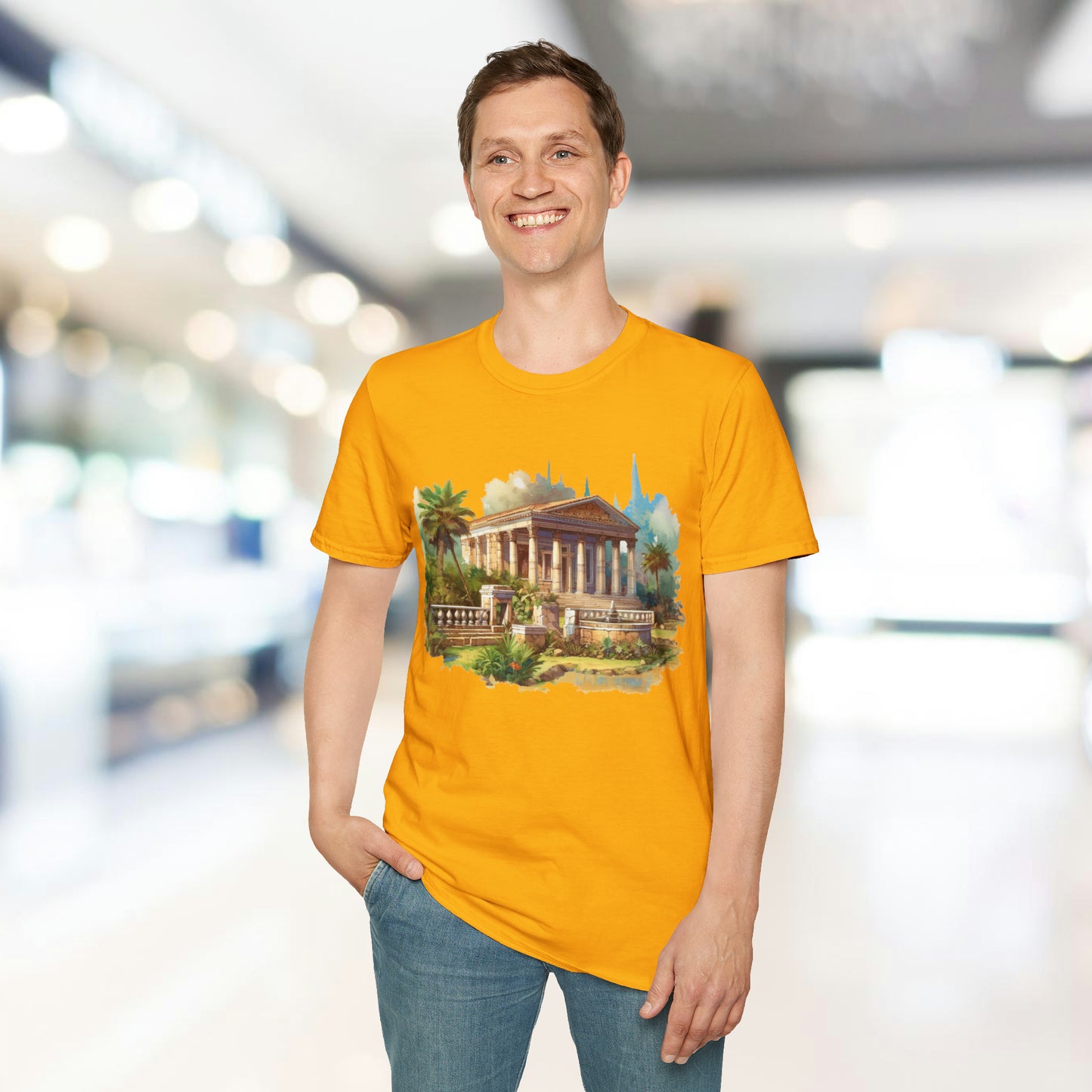 Ancient Bldg 5 - Unisex Softstyle T-Shirt