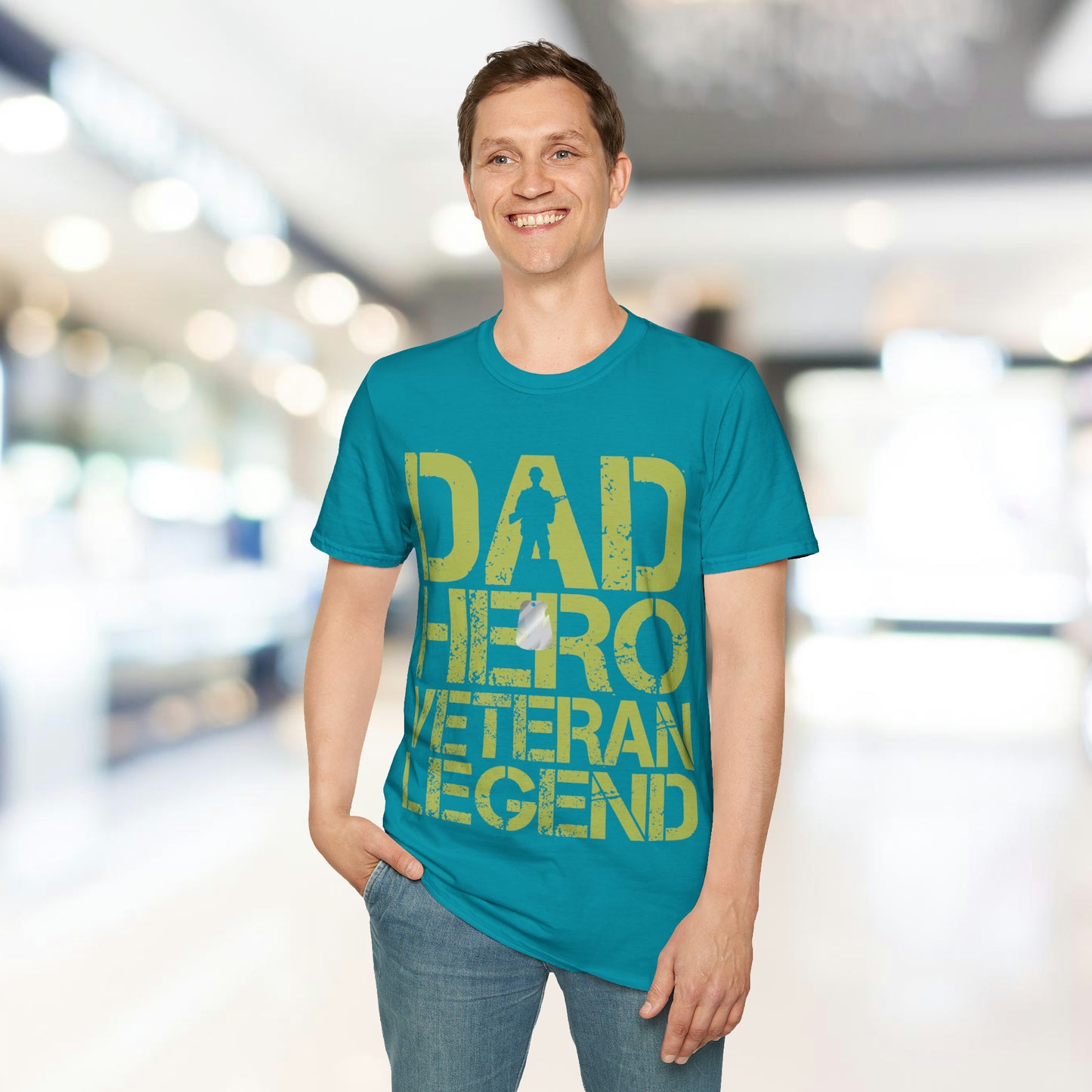 Dad Hero Veteran Legend - Unisex Softstyle T-Shirt