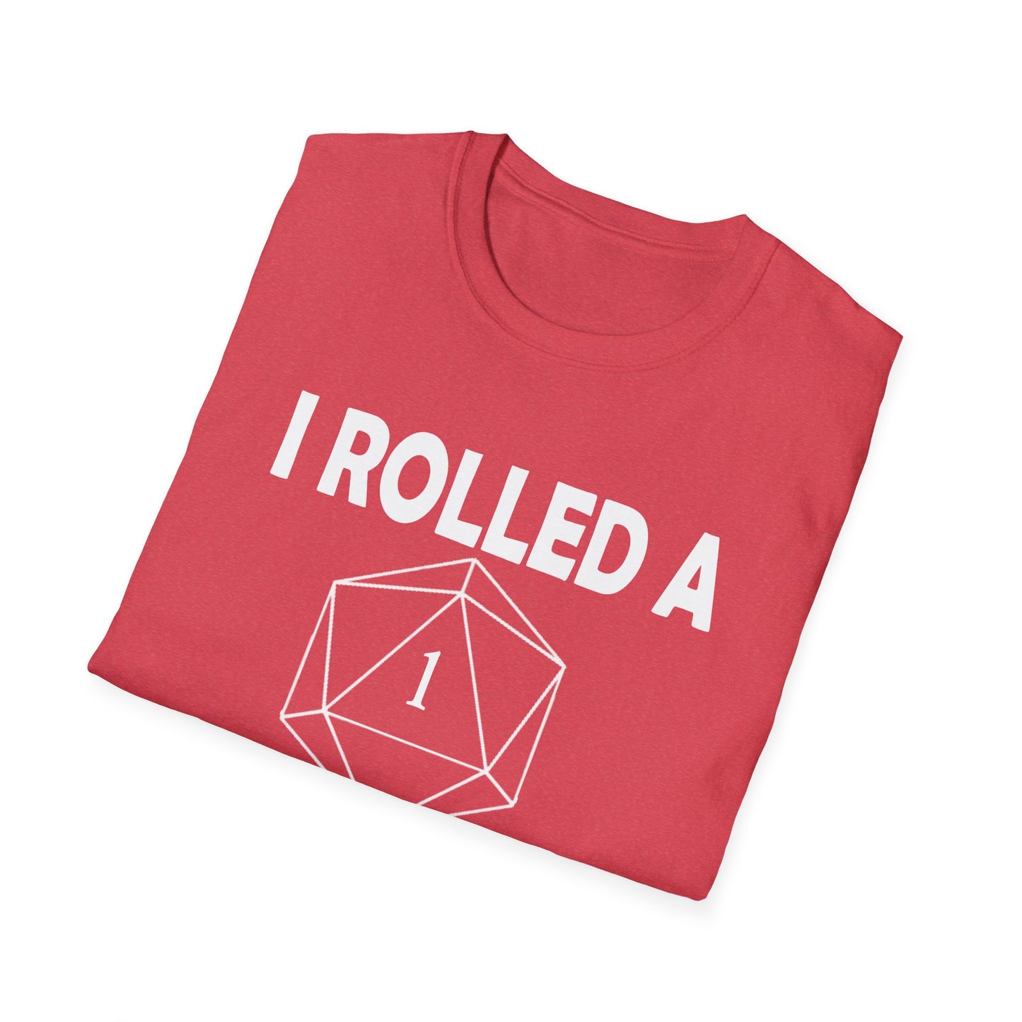 Rolled a 1 for adulting - White - Unisex Softstyle T-Shirt