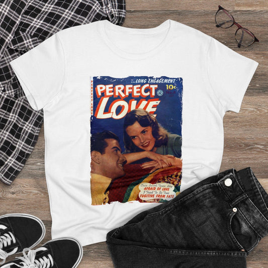 Perfect Love July 1952 - Women's Midweight Cotton Tee - Pacific Sky Games